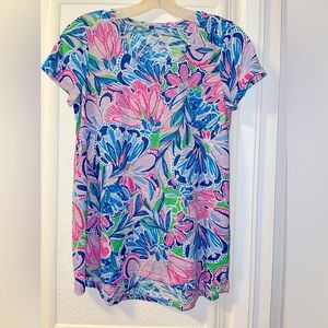 EUC Lilly Pulitzer Etta Scoop Neck Top in Multi Pop Up Got Your Back size XS